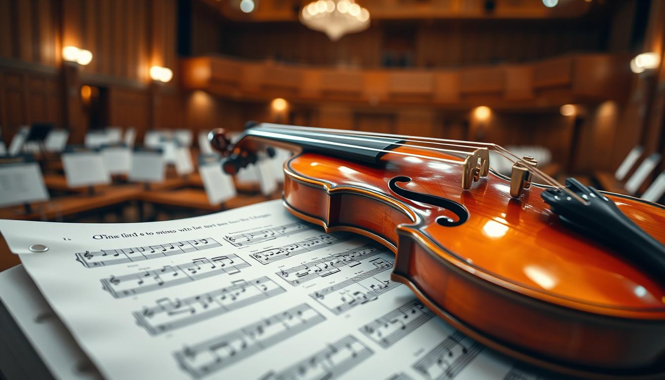 violin partitura orquesta detalle